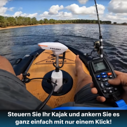 HAIBO Q007 GPS-Ankermotor für PIKE BOARD Kajaks – Auch kompatibel mit ZECK Tusker, SUPJAK & HOBIE – 480W / 34 lbs