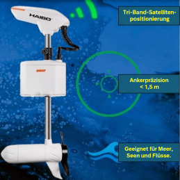 HAIBO Q007 GPS-Ankermotor für PIKE BOARD Kajaks – Auch kompatibel mit ZECK Tusker, SUPJAK & HOBIE – 480W / 34 lbs