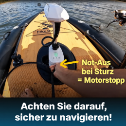 HAIBO Q007 GPS-Ankermotor für PIKE BOARD Kajaks – Auch kompatibel mit ZECK Tusker, SUPJAK & HOBIE – 480W / 34 lbs