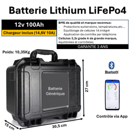 Batterie générique 12V 100A...