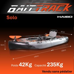 Kayak + Moteur BaitTrack Haibo SOLO rigide pliable