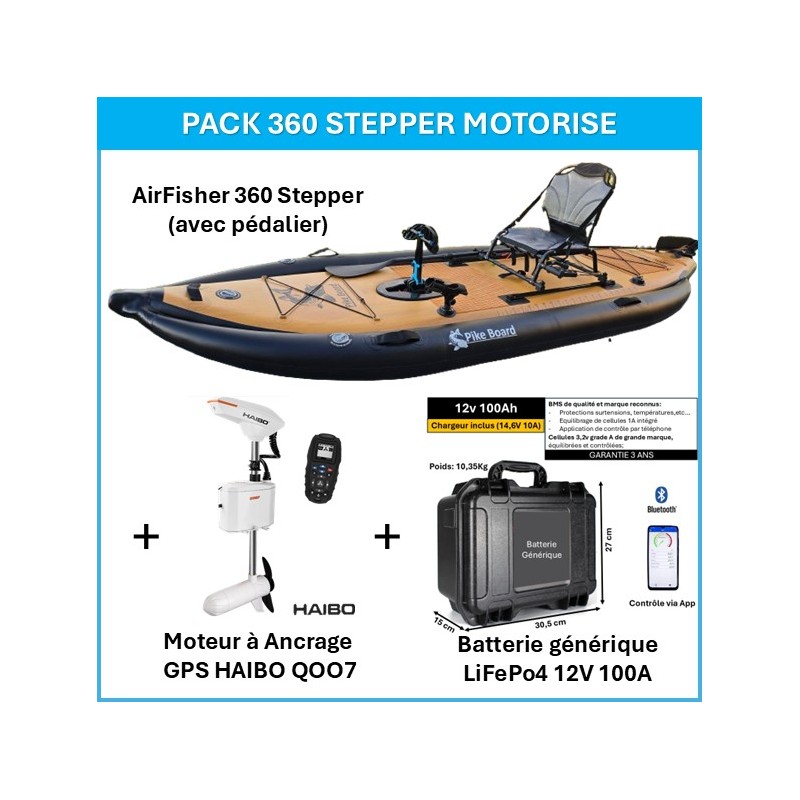 AiRfisher 360 Stepper + Moteur Q007 + Batterie