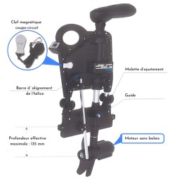 Moteur électrique kayak HASWING W40 GPS 40 Lbs 12V - Ancrage GPS & Télécommande sans fil