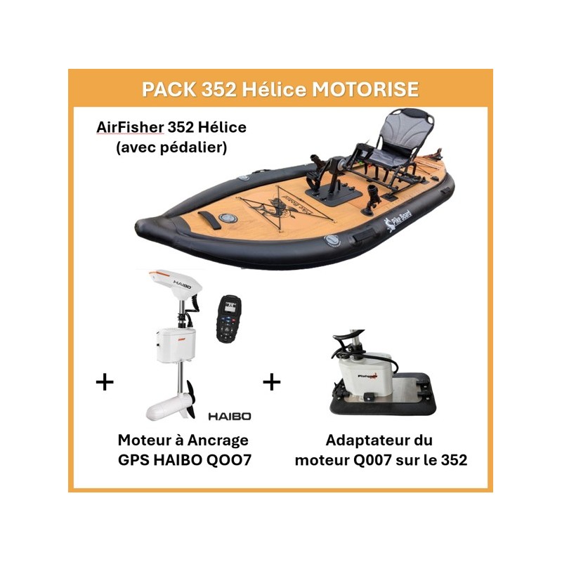 copy of Pack Kayak AirFisher 360 Stepper + Moteur GPS Haibo Q007 + Batterie 100A LiFePo4