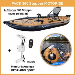 copy of Pack Kayak AirFisher 360 Stepper + Moteur GPS Haibo Q007 + Batterie 100A LiFePo4